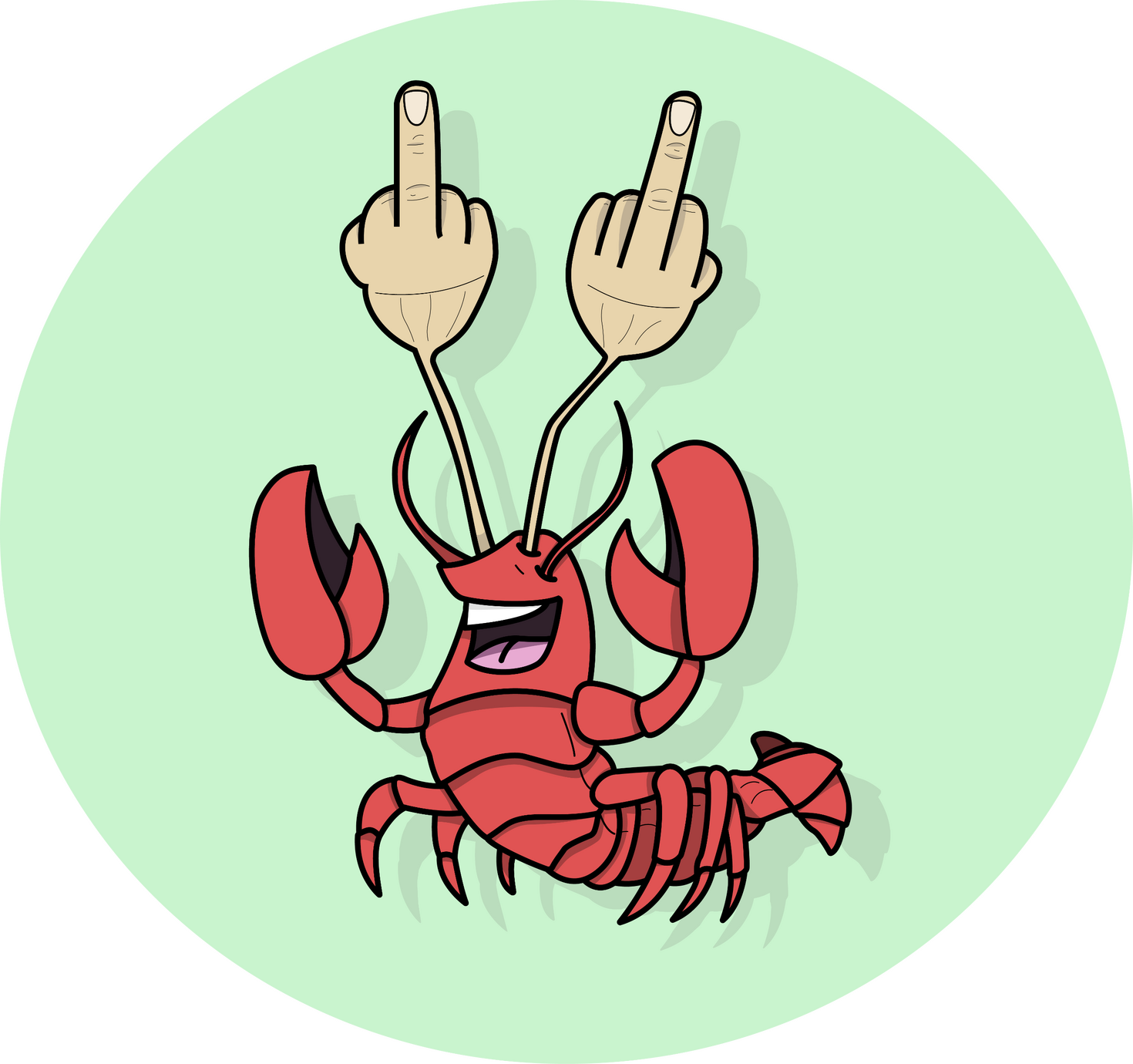 Lobster Hands. Adobe Illustrator